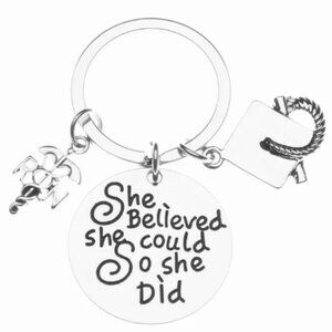 Nurse Graduation Keychain - She Believed She Could So She Did